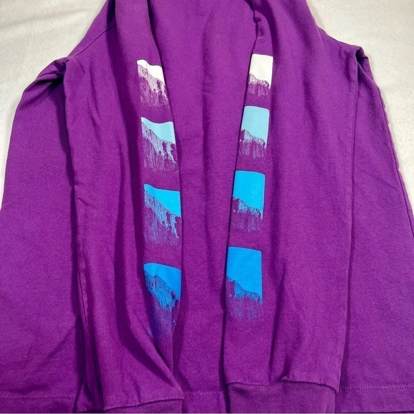 AMERICAN EAGLE Streetwear Purple‎ and Blue Mountain Graphic Long Sleeve Size XS - Picture 4 of 9